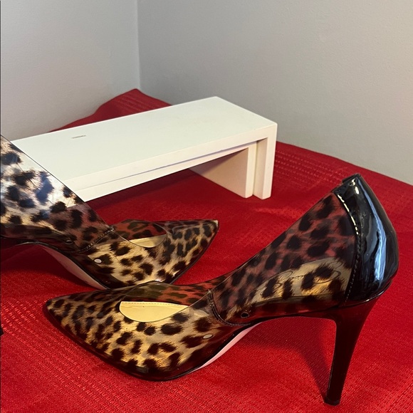 Jessica Simpson Pixera 2 Leopard print Black Heels Size 9 - Picture 9 of 11
